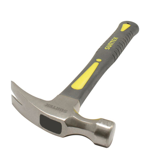 Martillo De Uña Recta Con Mango De Fibra De Vidrio 14, 16 Oz, Surtek 416FR