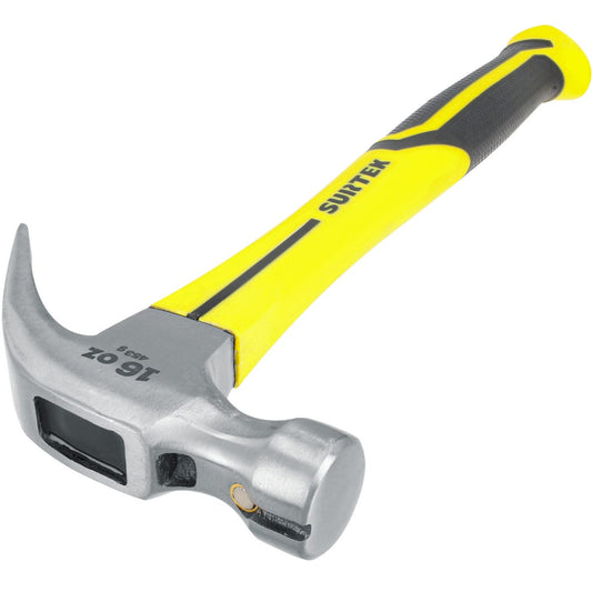 Martillo De Uña Curva Con Mango De Fibra De Vidrio 14, 16 Oz, Surtek 416F