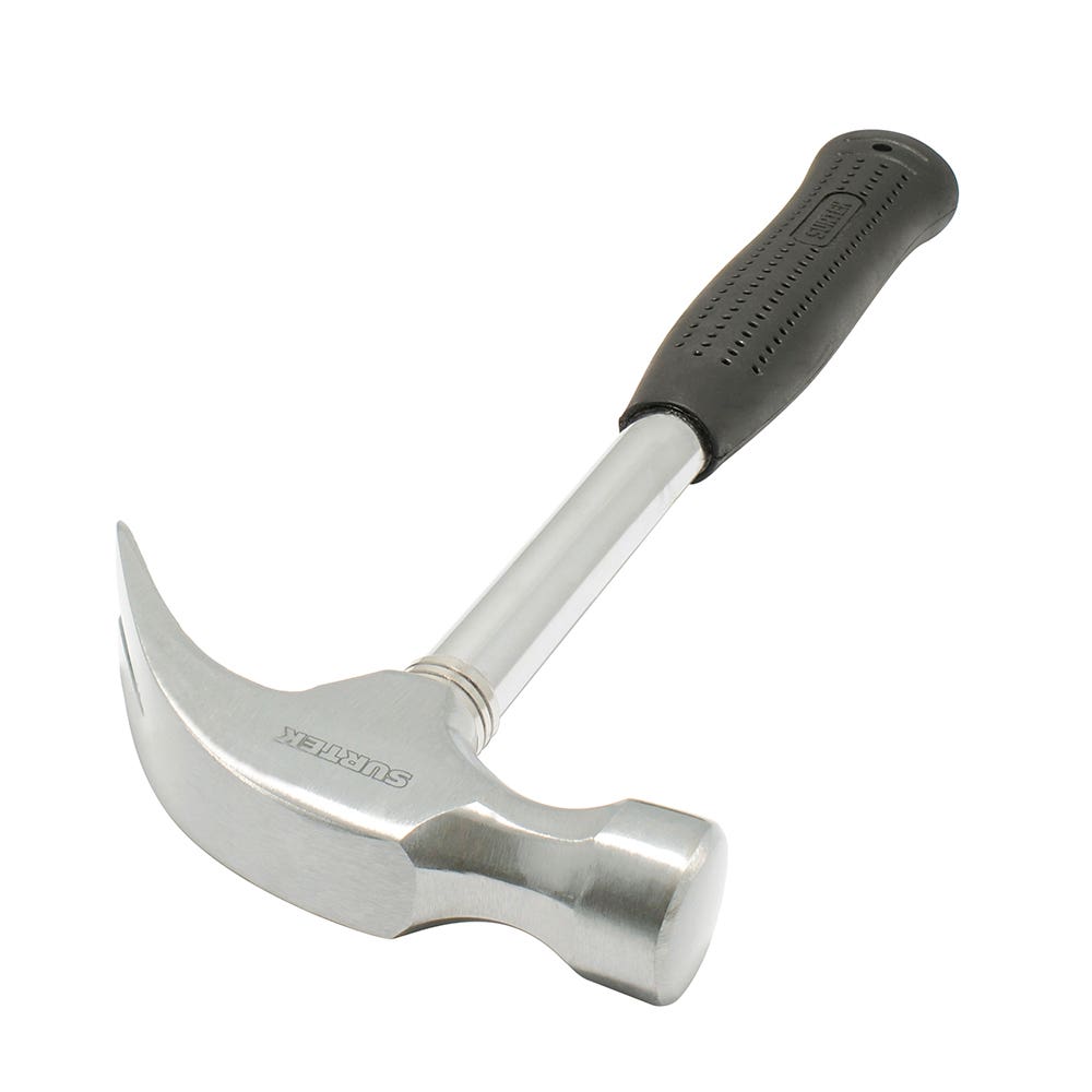 Martillo De Uña Curva Con Mango Tubular Con Recubrimiento De Neopreno 13, 16 Oz, Surtek 416TN