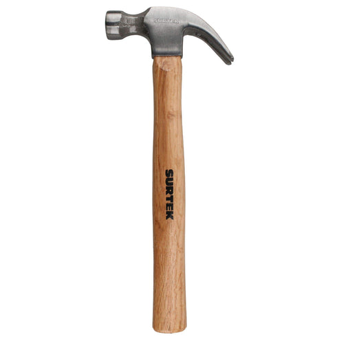 Martillo De Uña Curva Con Mango De Madera 13, 16 Oz, Surtek 416