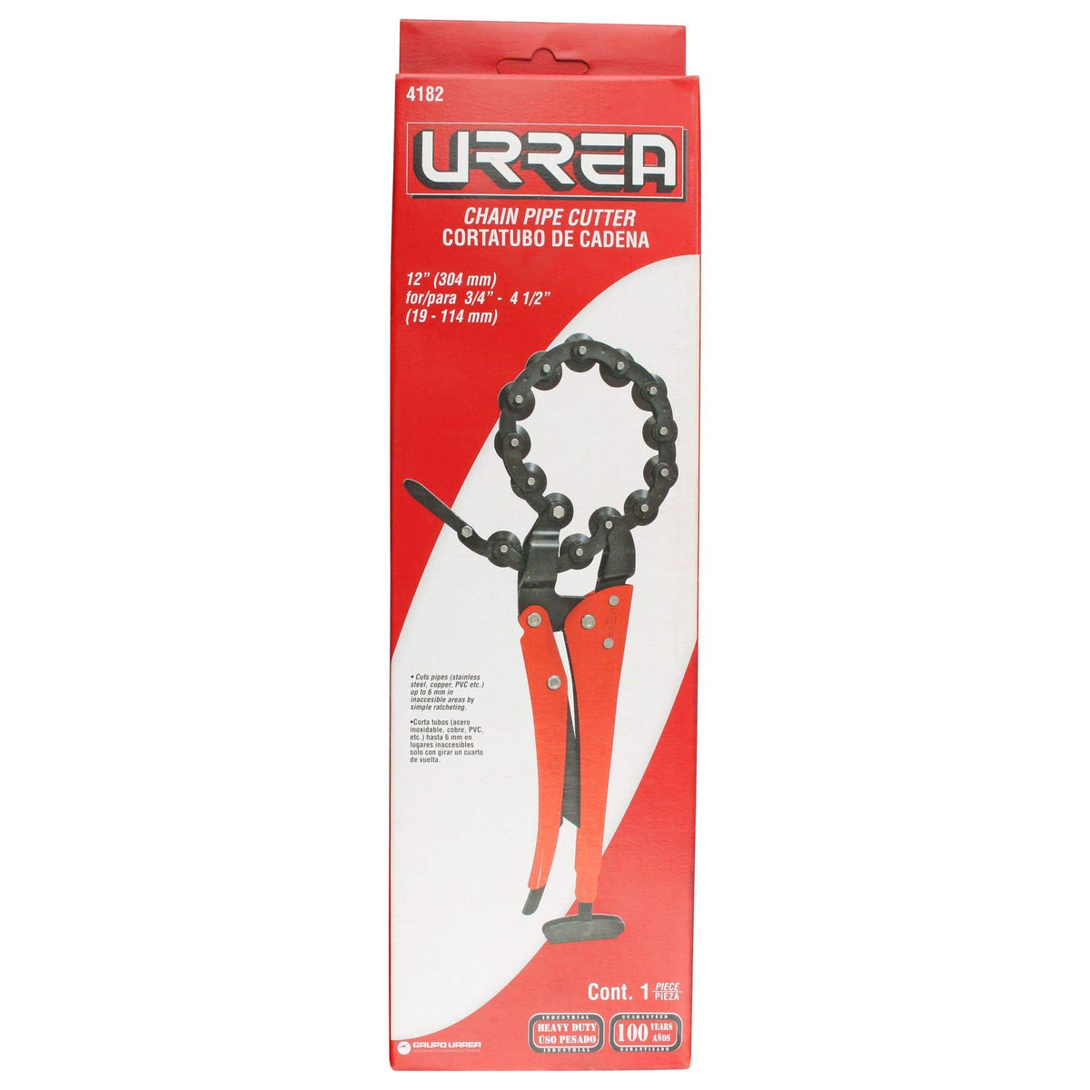 Cortatubos De Cadena De 3/4 A 4-1/2, Urrea 4182