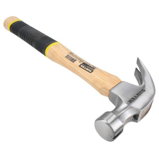Martillo De Uña Recta Pulido Con Mango De Madera 11-17/64, 20 Oz, Surtek 420CG