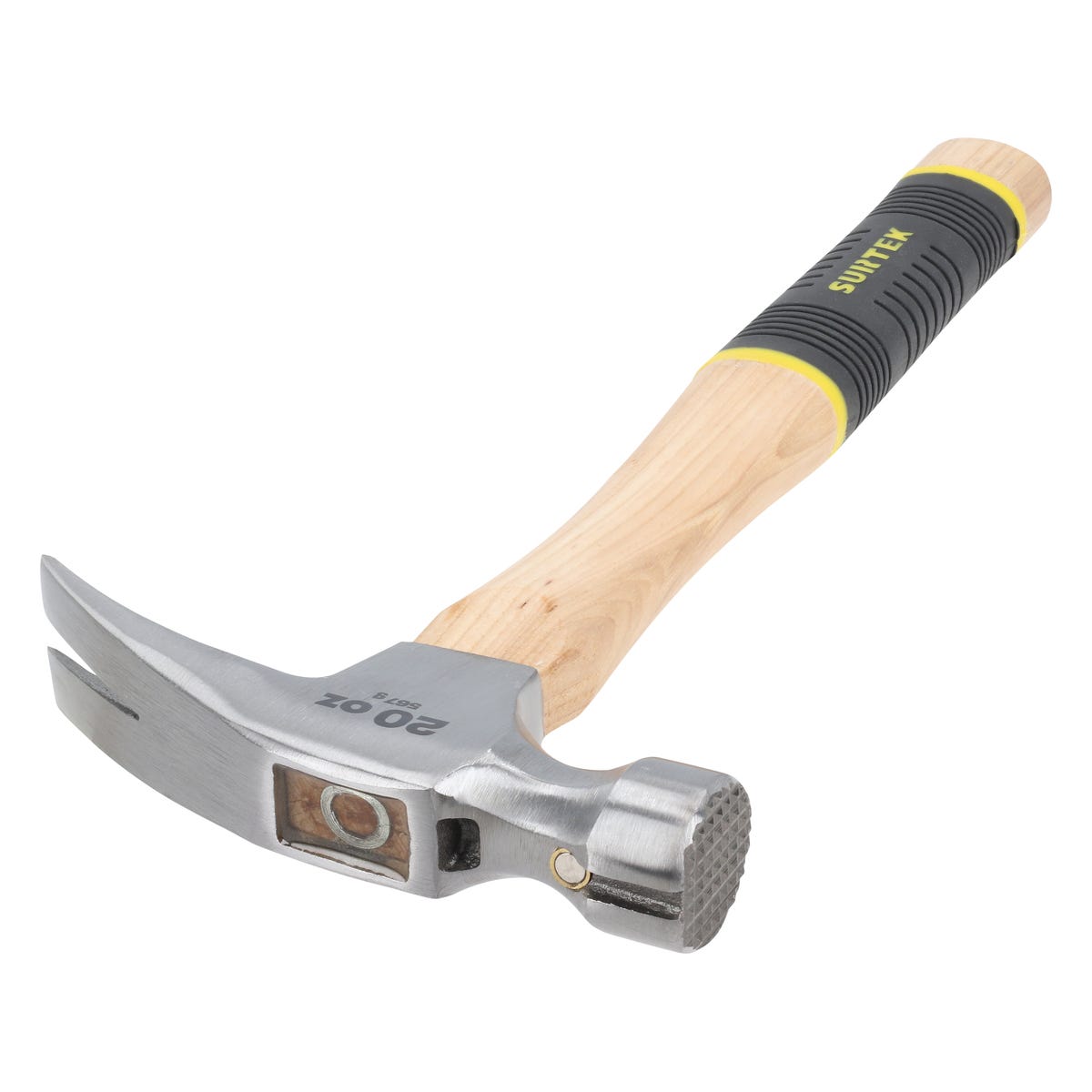 Martillo De Uña Recta Con Cabeza Fresada Con Mango De Madera 11-1/4, 20 Oz, Surtek 420FG