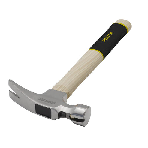Martillo De Uña Recta Pulido Con Mango De Madera De 11-17/64, 20 Oz, Surtek 420RG