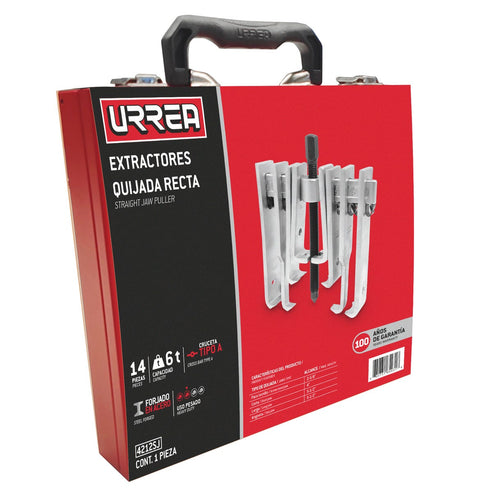 Extractor Quijada Recta Tipo A 6 Ton, 14 Piezas, Urrea 4212SJ