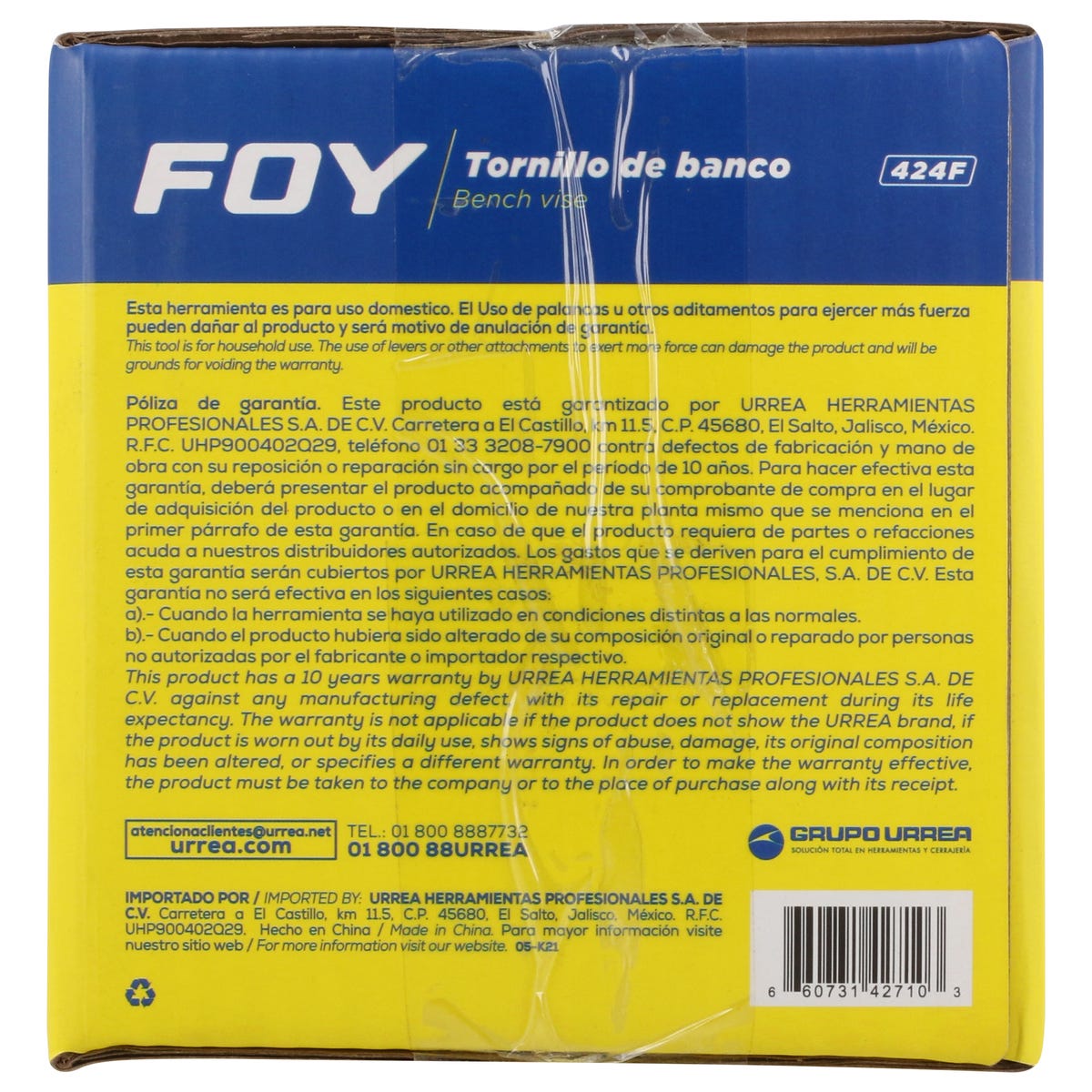 Tornillo De Banco 4, Foy 424F