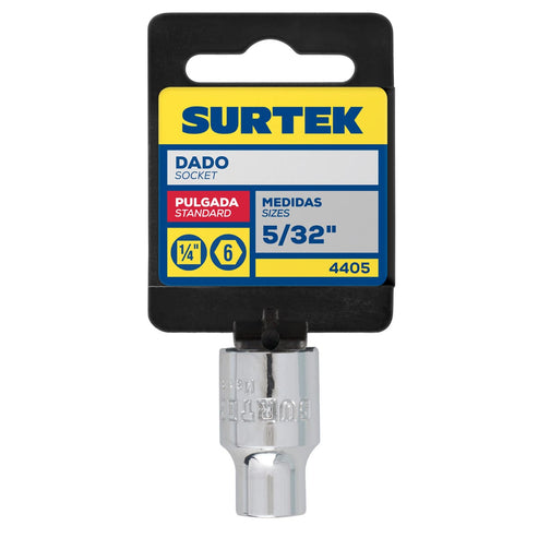 Dado Cuadro De 1/4, 6 Puntas, En Pulgadas, Surtek 4405