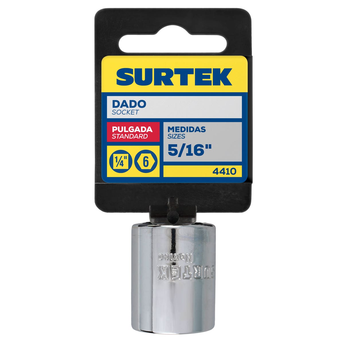 Dado Cuadro De 1/4, 6 Puntas, En Pulgadas, Surtek 4410