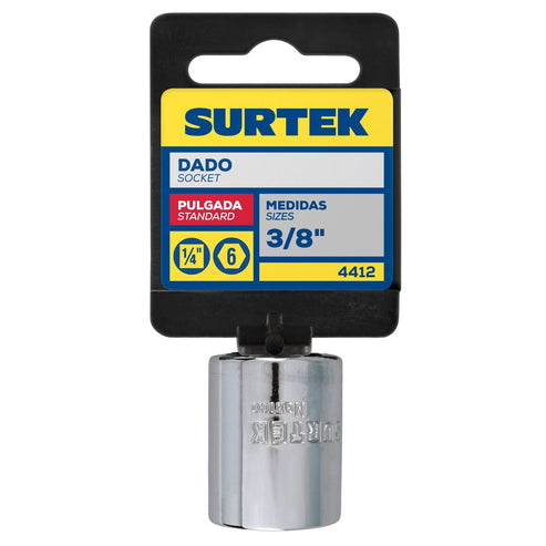 Dado Cuadro De 1/4, 6 Puntas, En Pulgadas, Surtek 4412