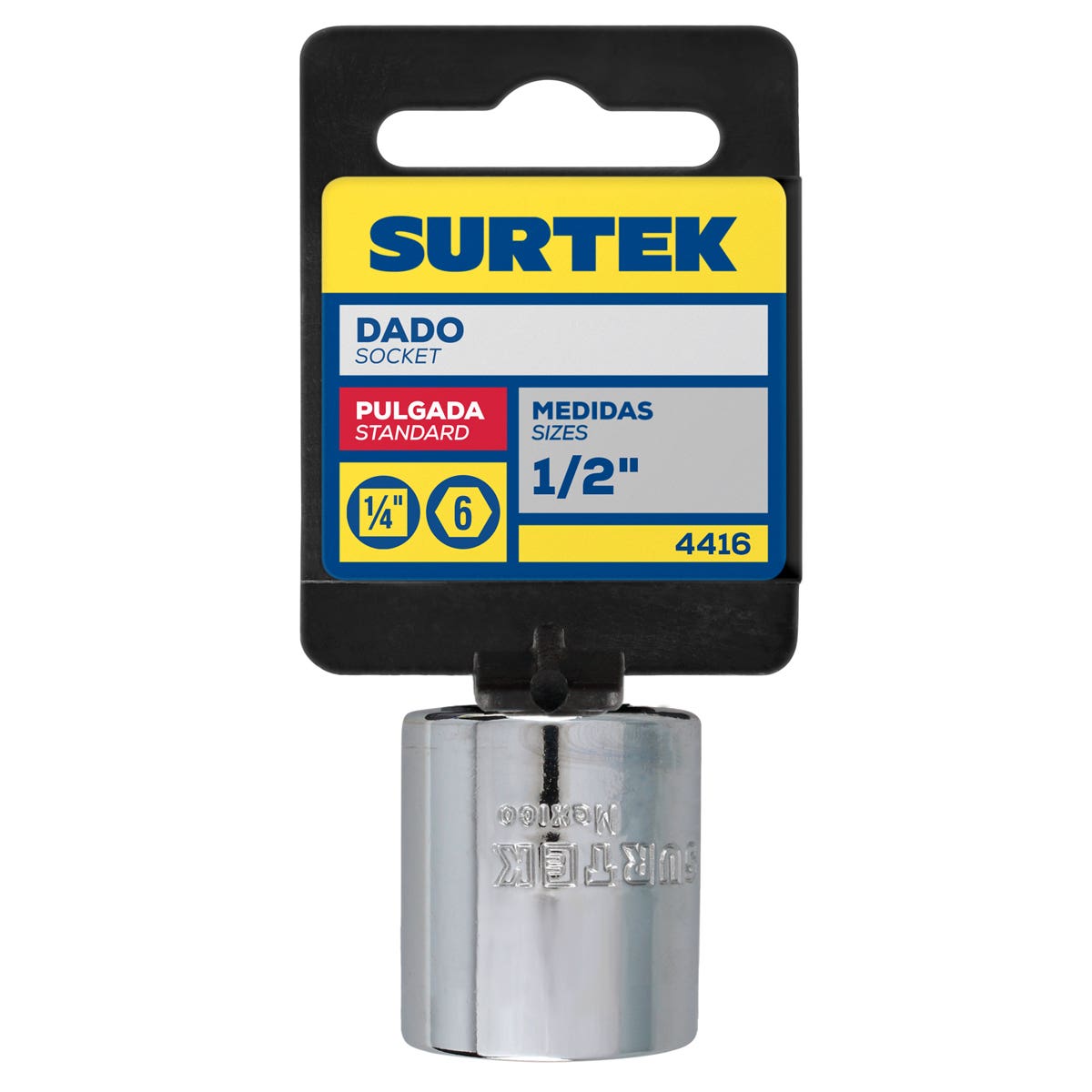 Dado Cuadro De 1/4, 6 Puntas, En Pulgadas, Surtek 4416