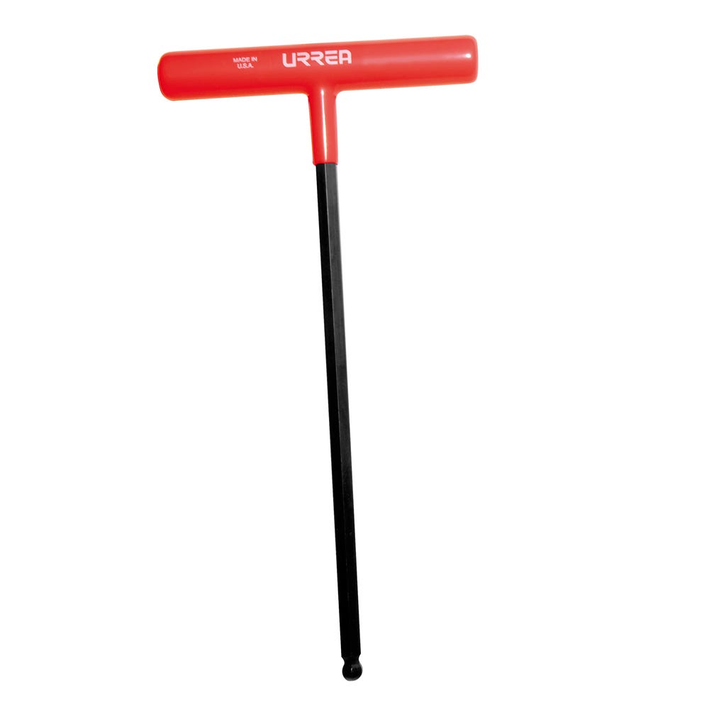 Llave Hexagonal Larga Tipo T Punta De Bola Ergonómica En Pulgadas, 3/16, Urrea 46412LBGP