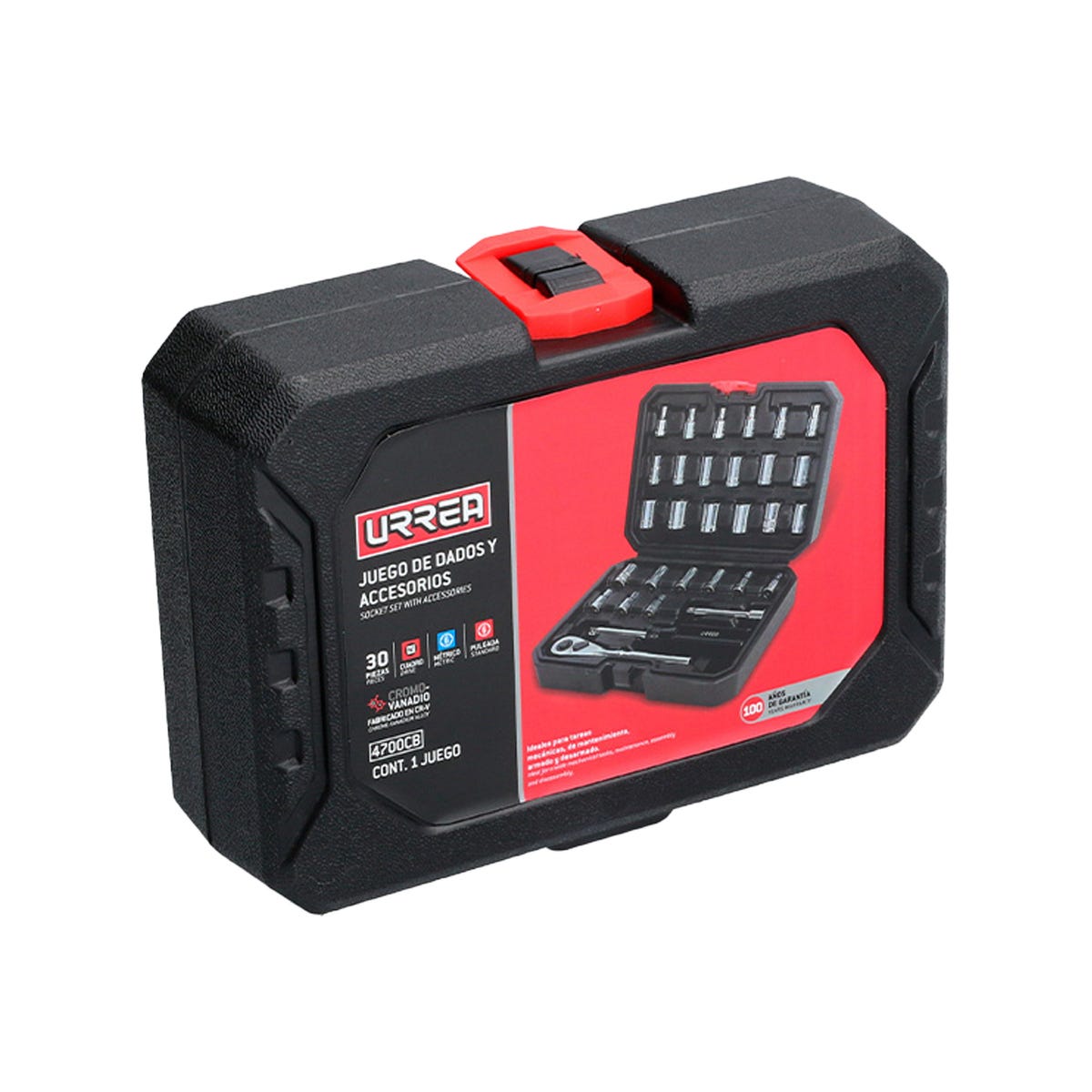 Juego De Dados Y Accesorios Cuadro De 1/4 Urrea 4700CB