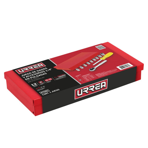 Juego De Dados Y Accesorios Cuadro De 1/4" En Urrea 4700C