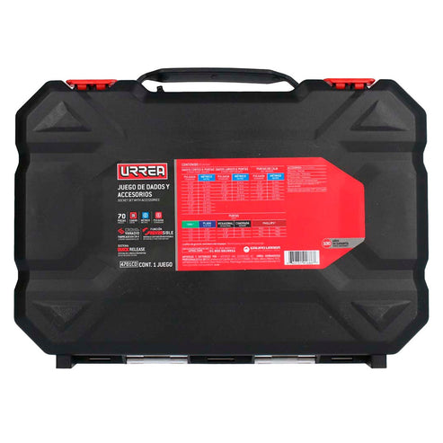 Juego De Dados Y Accesorios Cuadro De 1/4 Urrea 4701CD