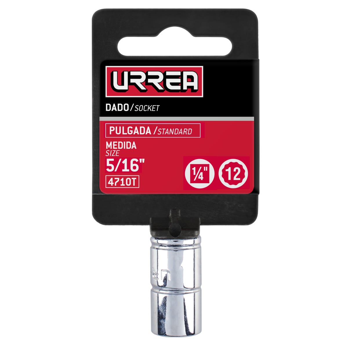Dado Cuadro De 1/4, 12 Puntas, En Pulgadas, Urrea 4710T