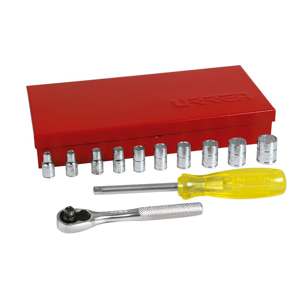 Juego De Dados Y Accesorios Cuadro De 1/4" En Urrea 47110