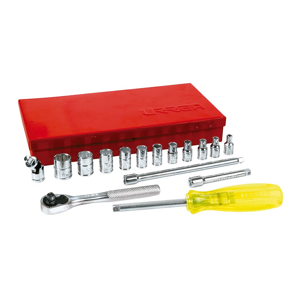 Juego De Dados Y Accesorios Cuadro De 1/4" En Urrea 47111