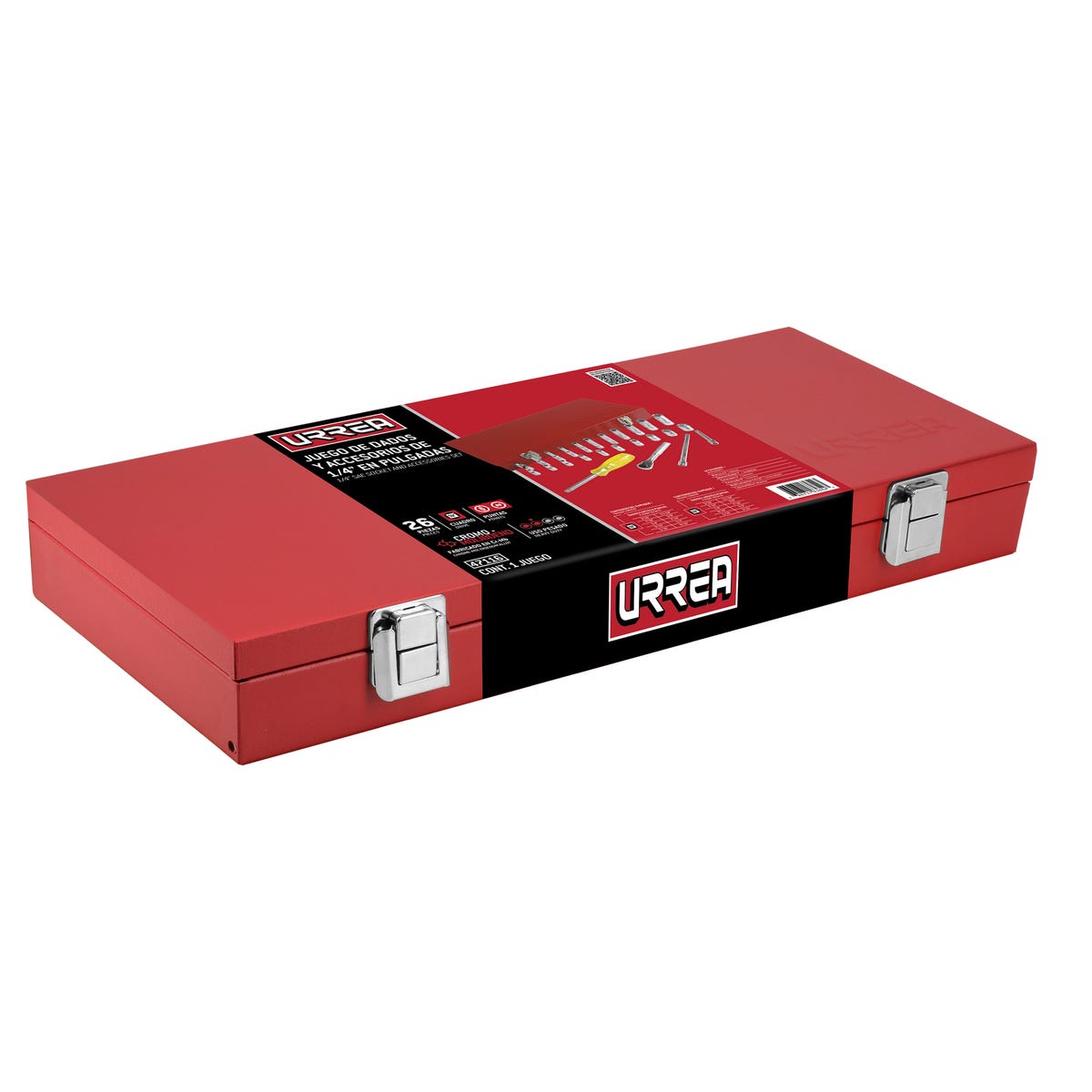 Juego De Dados Y Accesorios Cuadro De 1/4" En Urrea 47116