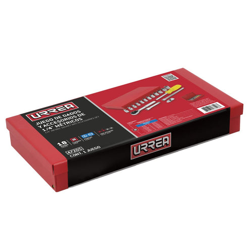 Juego De Dados Y Accesorios Cuadro De 1/4 Urrea 47205