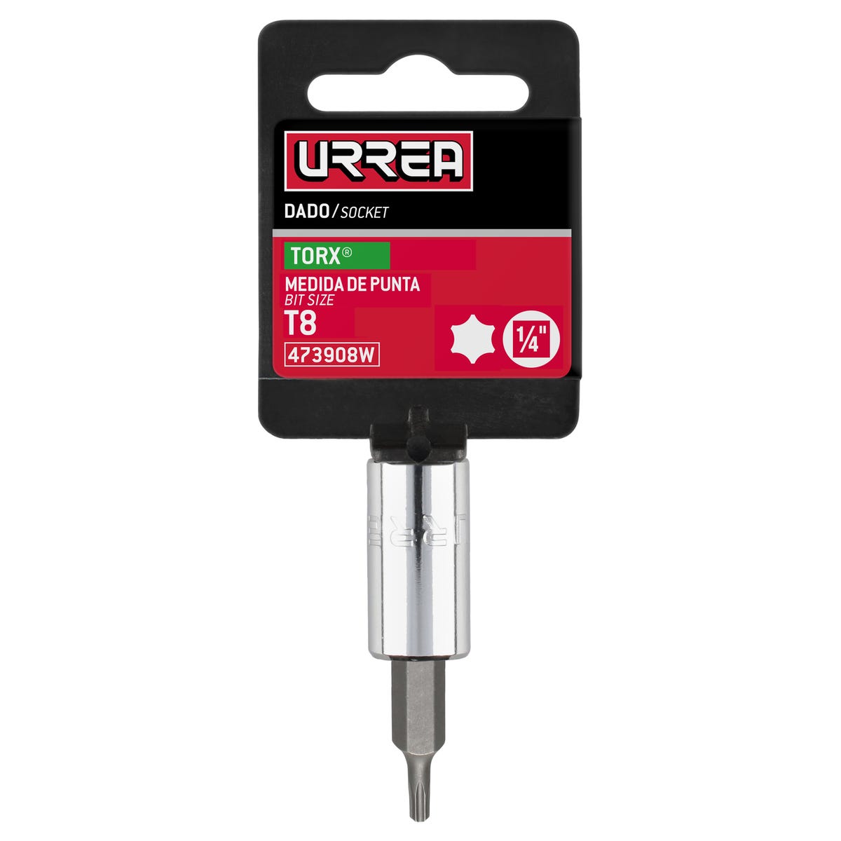 Dado Con Punta Torx Cuadro De 1/4, Urrea 473908W