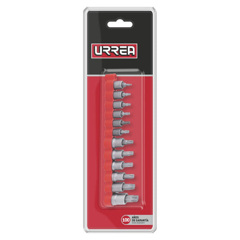 Juego De Dados Con Punta Torx Cuadro De 1/4, Urrea 475254T