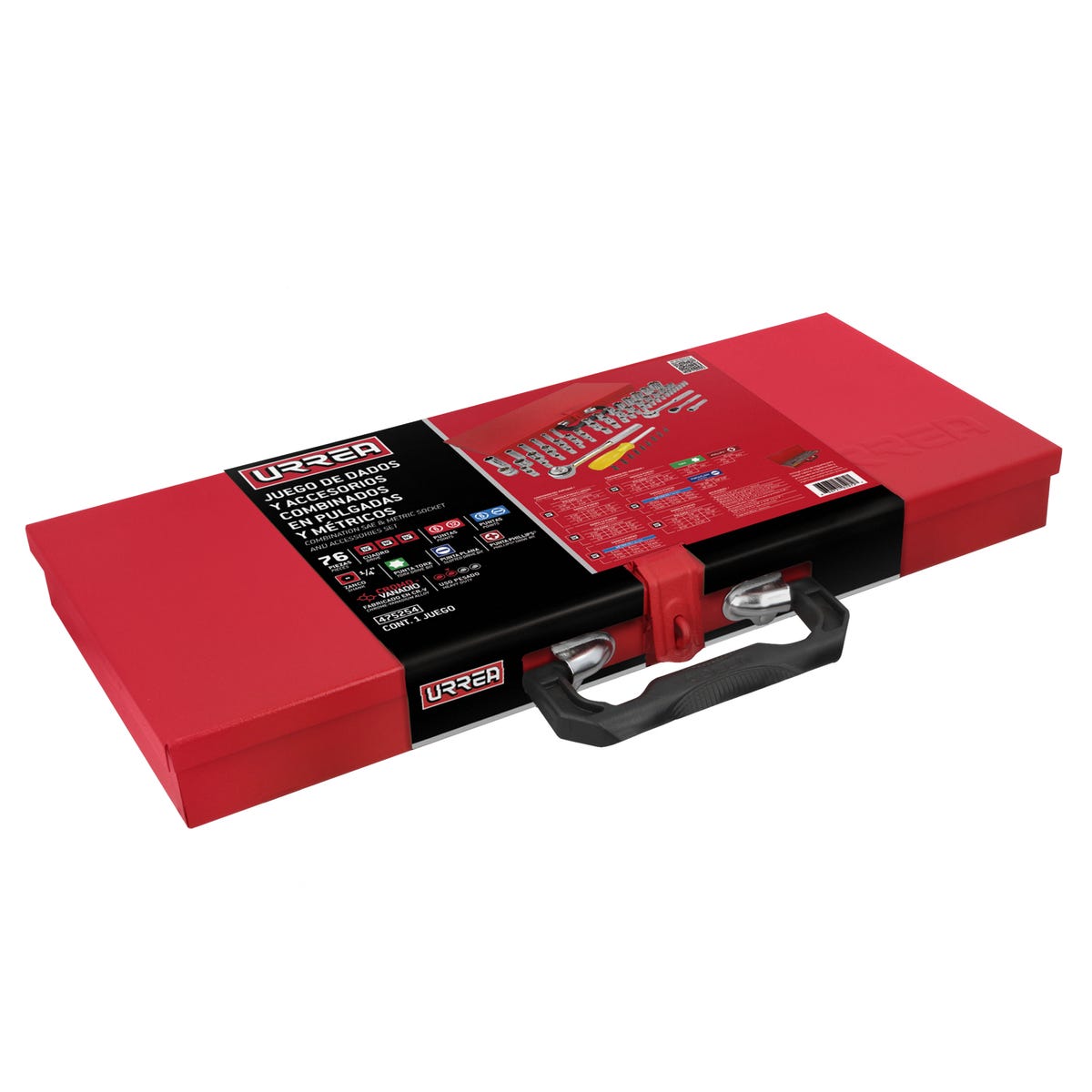 Juego De Dados Y Accesorios Cuadro De 1/4, 3/8 Urrea 475254