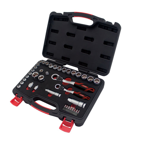 Juego De Dados Y Accesorios Cuadro De 3/8 Y 1/2 Urrea 4752GT