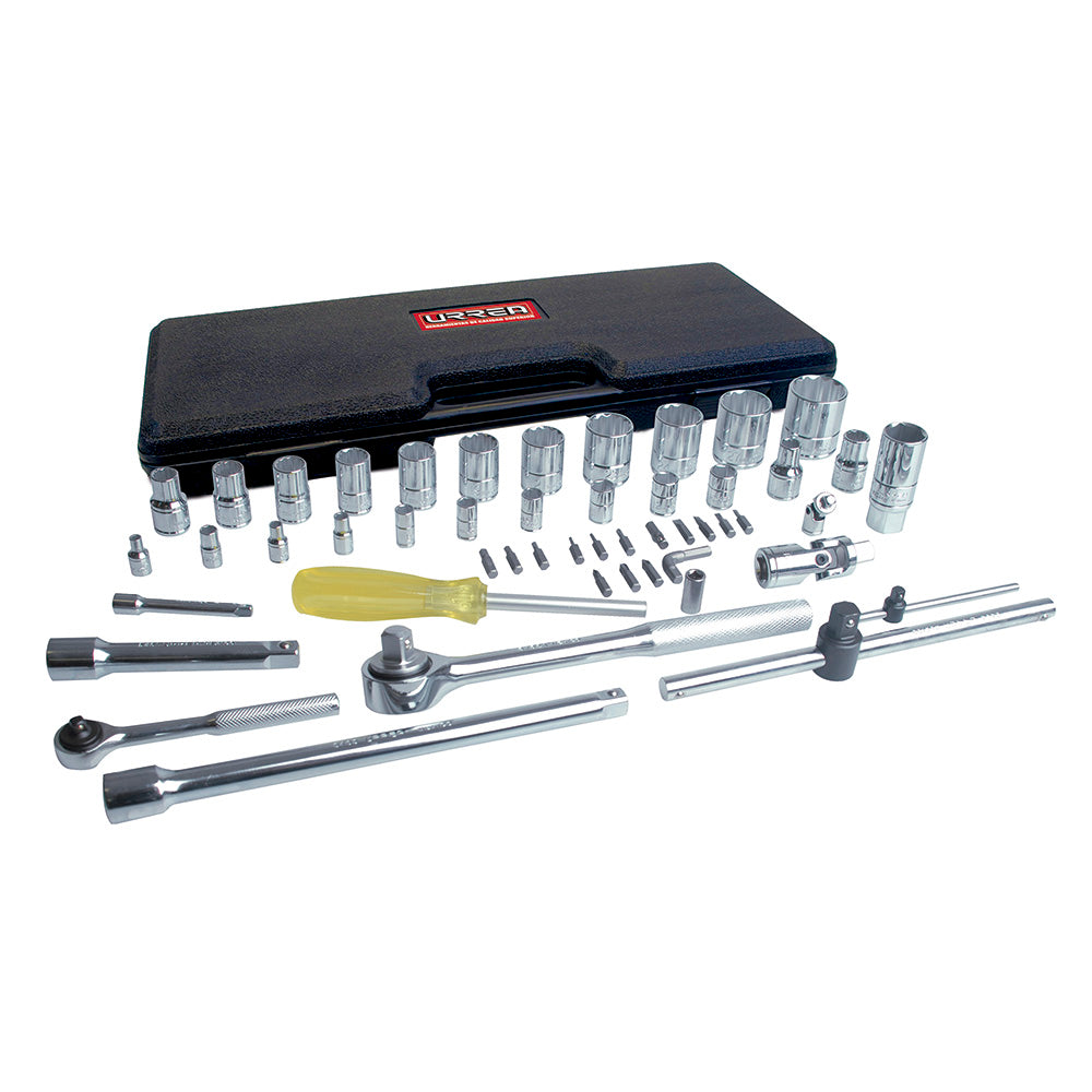 Juego De Dados Y Accesorios Cuadro De 1/4 Y 1/2 Urrea 4754P