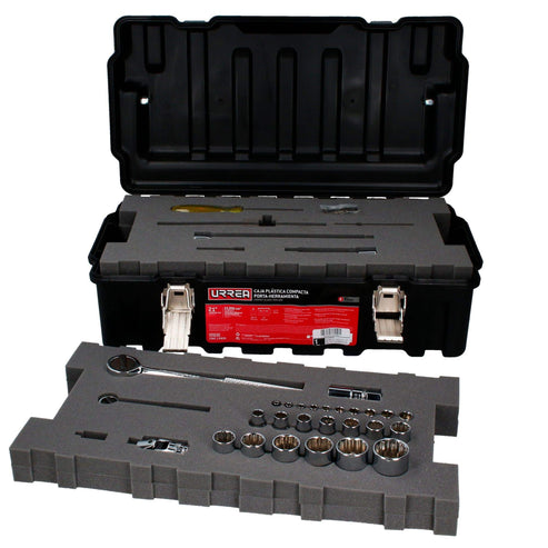 Juego De Dados Y Accesorios Cuadro De 1/4 Y 1/2 Urrea 4754P50M