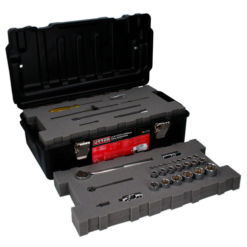 Juego De Dados Y Accesorios Cuadro De 1/4 Y 1/2 Urrea 4754P50M