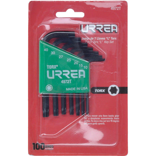 Juego De Llaves Hexagonales Tipo L, Torx, Urrea 4972T