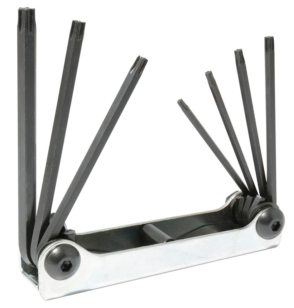Juego De Llaves Hexagonales Tipo Navaja Torx T10 A T40 Estuche Metálico, 7 Pz, Urrea 4979TX