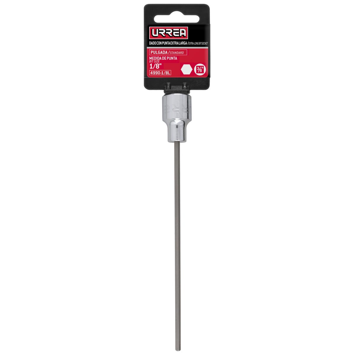 Dado Con Punta Hexagonal Extra Larga Cuadro De Urrea 4990-1/8L