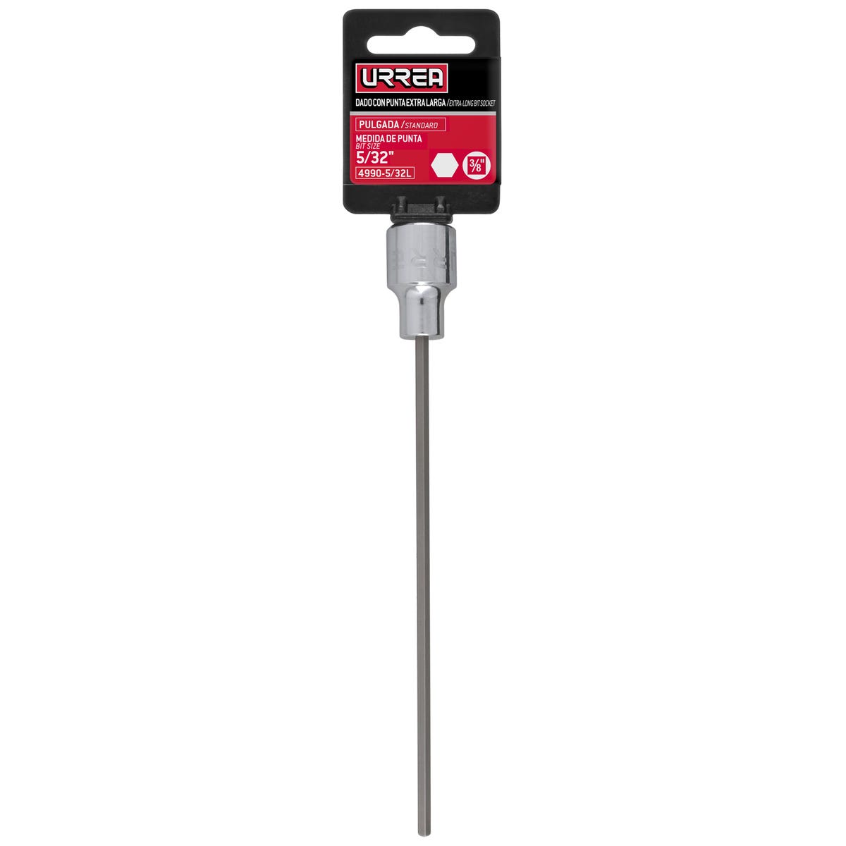 Dado Con Punta Hexagonal Extra Larga Cuadro De Urrea 4990-5/32L