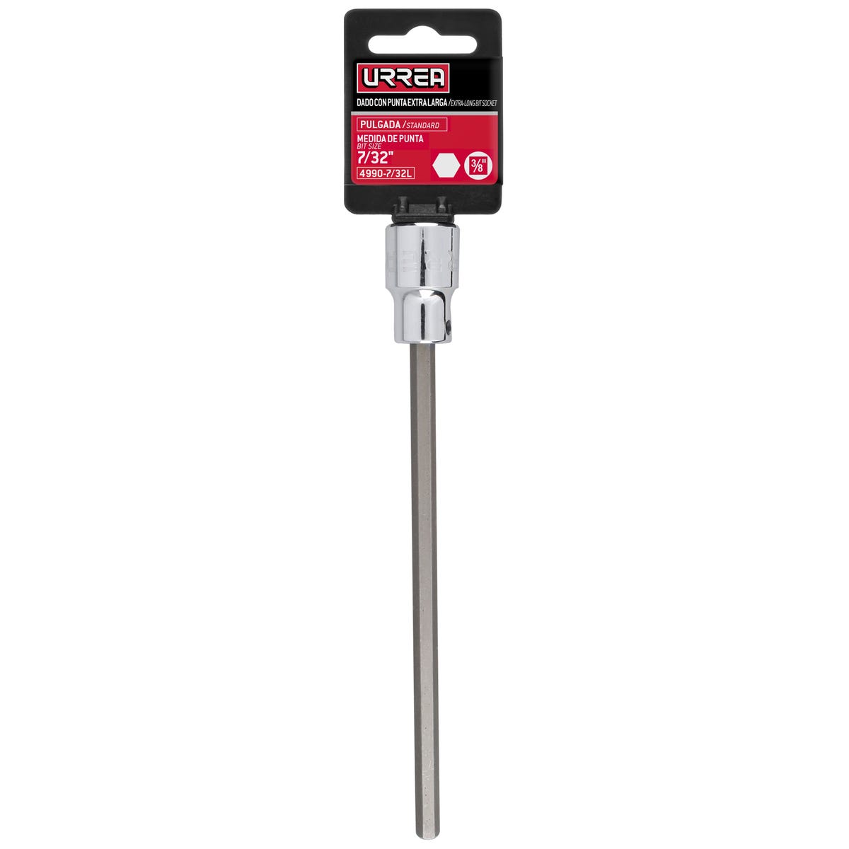 Dado Con Punta Hexagonal Extra Larga Cuadro De Urrea 4990-7/32L