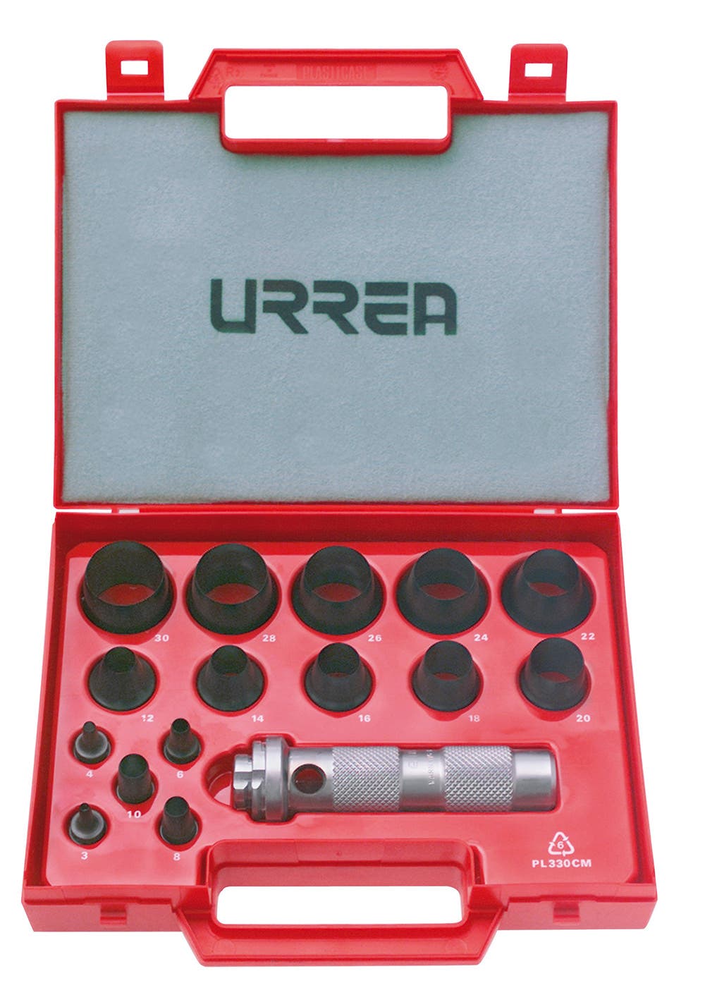 Juego De Sacabocados De 3 A 30mm, 16 Piezas, Urrea 49900M
