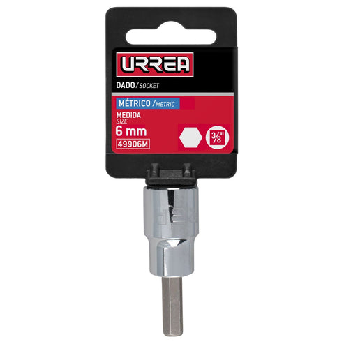 Dado Con Punta Hexagonal Cuadro De 3/8" Urrea 49906M