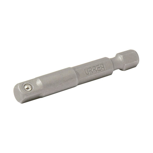Adaptador Con Balín Para Dados Cuadro Hembra De 1/4, Hexágono De 1/4 x 2, Urrea 50006