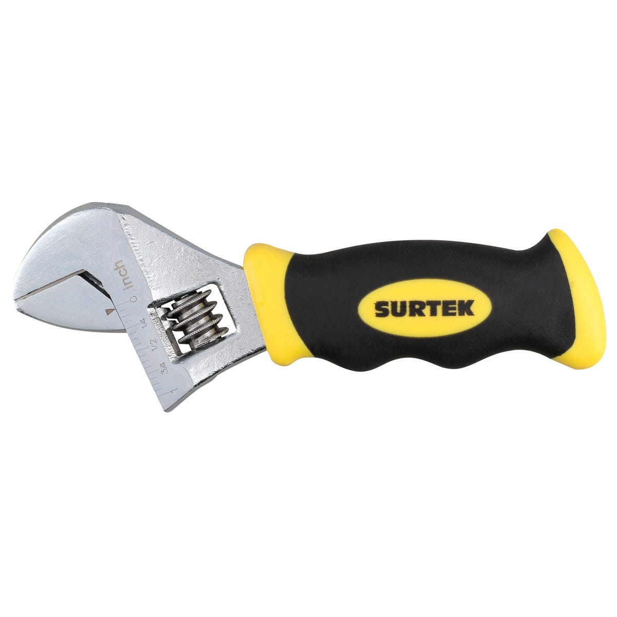 Llave Ajustable Cromada Corta Con Mango Rubber Grip 6, Surtek 506CA