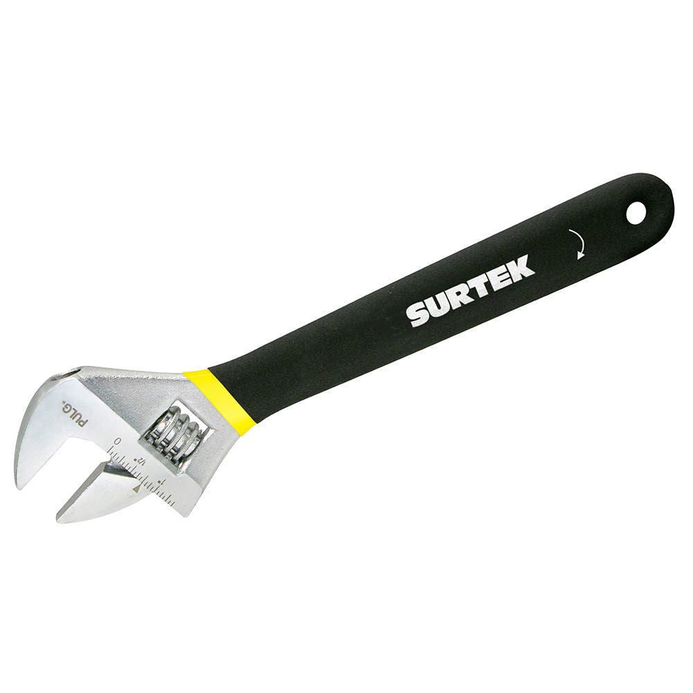 Llave Ajustable Cromada Con Mango Rubber Grip De Plastisol 6, Surtek 506P