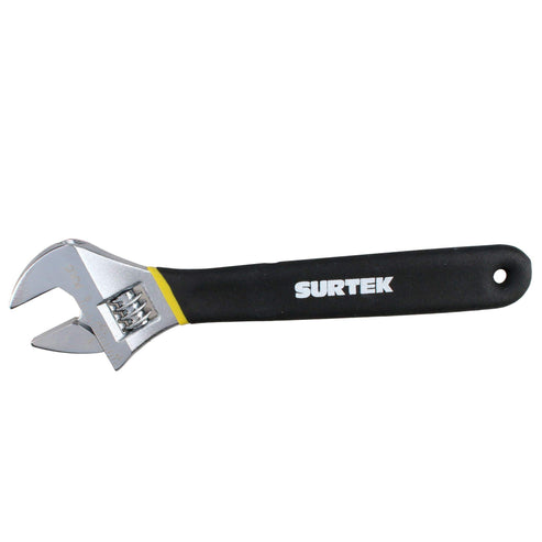 Llave Ajustable Cromada Con Mango Rubber Grip De Plastisol 8, Surtek 508P