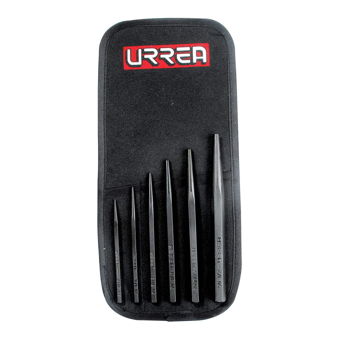 Juego De Punzones Guía Botador Cortos, 6 Piezas, Urrea 50A