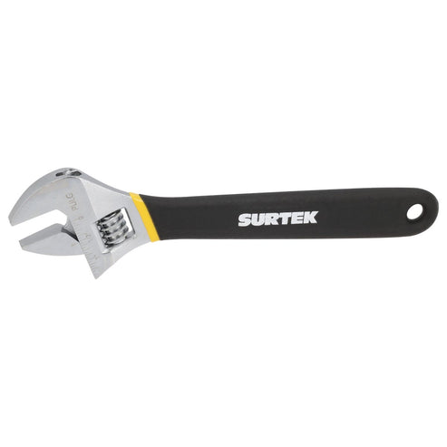 Llave Ajustable Cromada Con Mango Rubber Grip De Plastisol 10, Surtek 510P