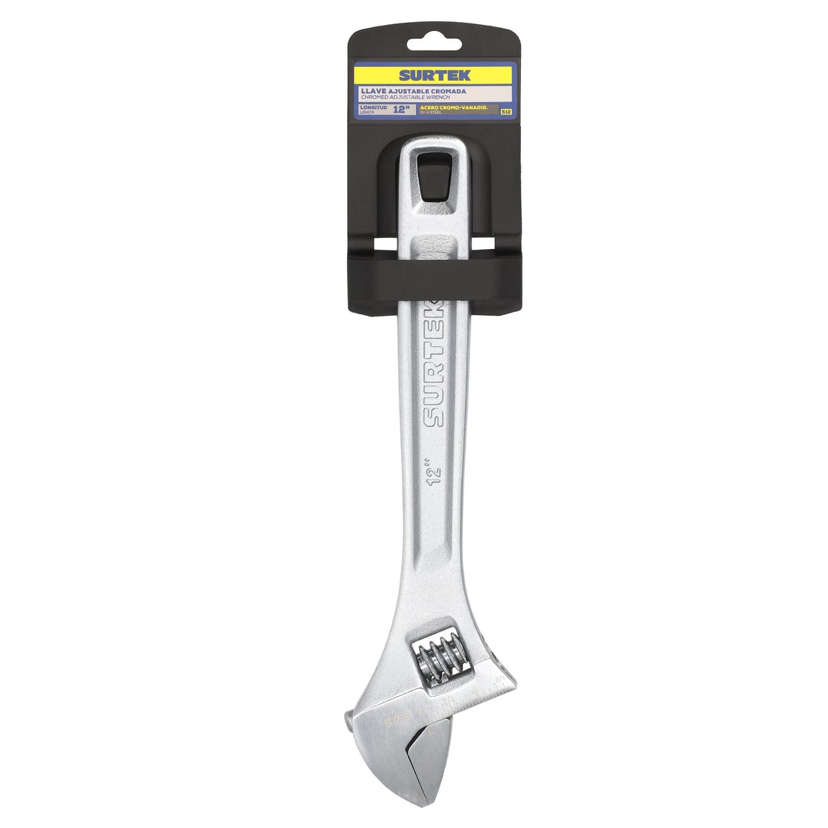 Llave Ajustable Cromada 12 1-5/16, Surtek 512