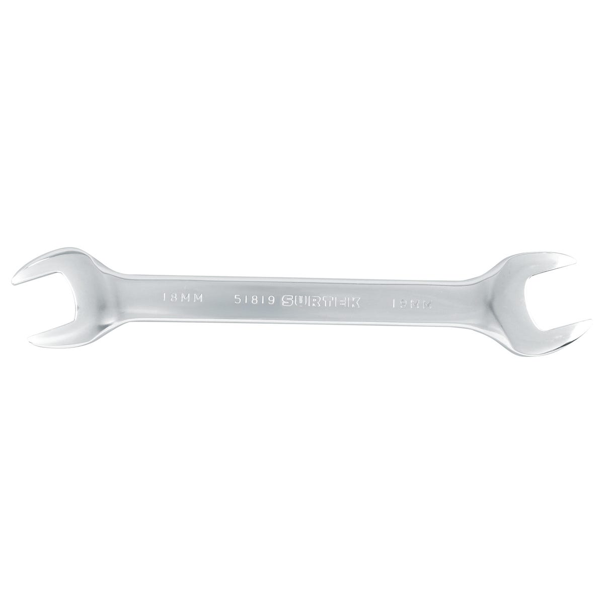 Llave Española Pulido Espejo Métrica, 18 x 19mm, Surtek 51819