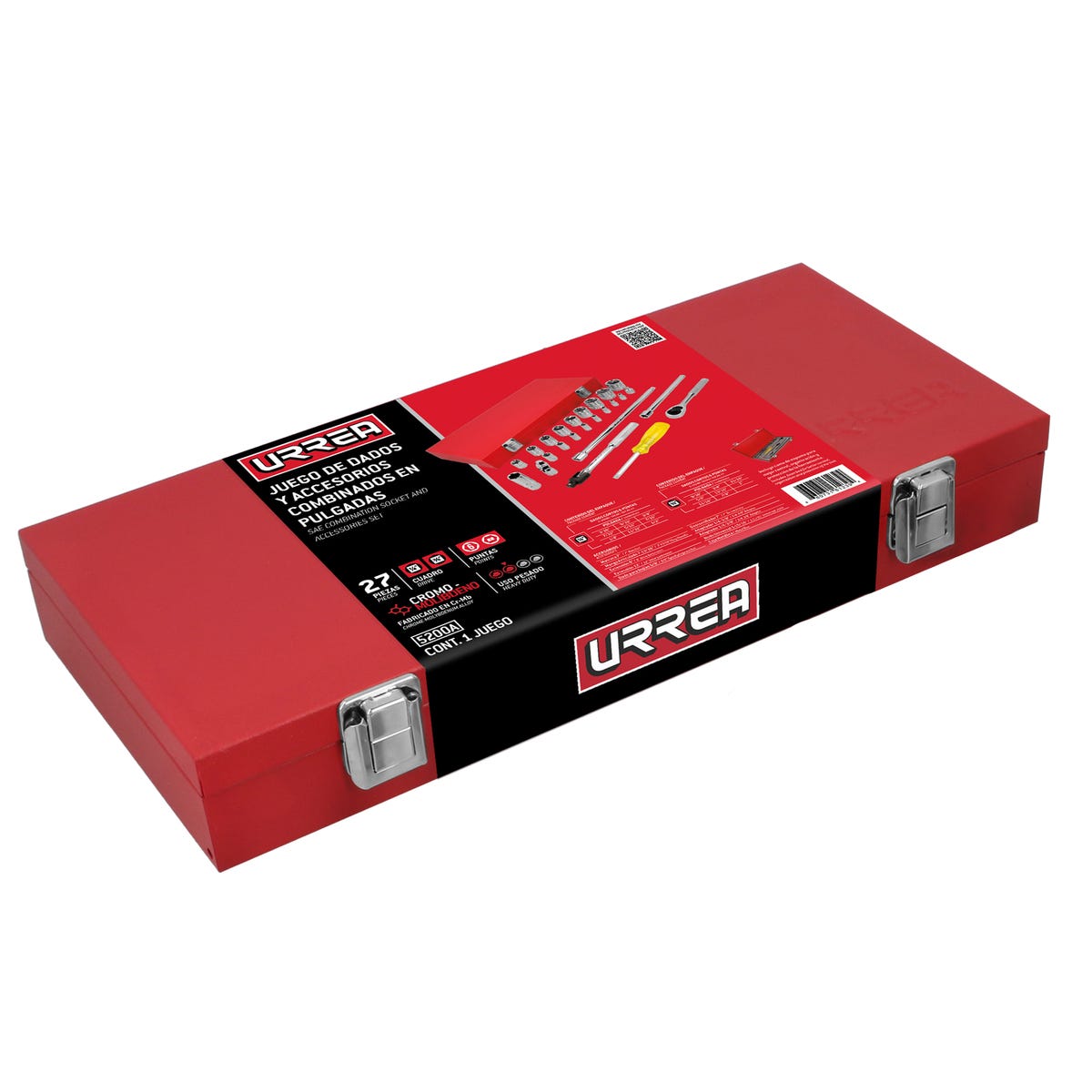 Juego De Dados Y Accesorios Cuadro De 1/4 Y 3/8 Urrea 5200A