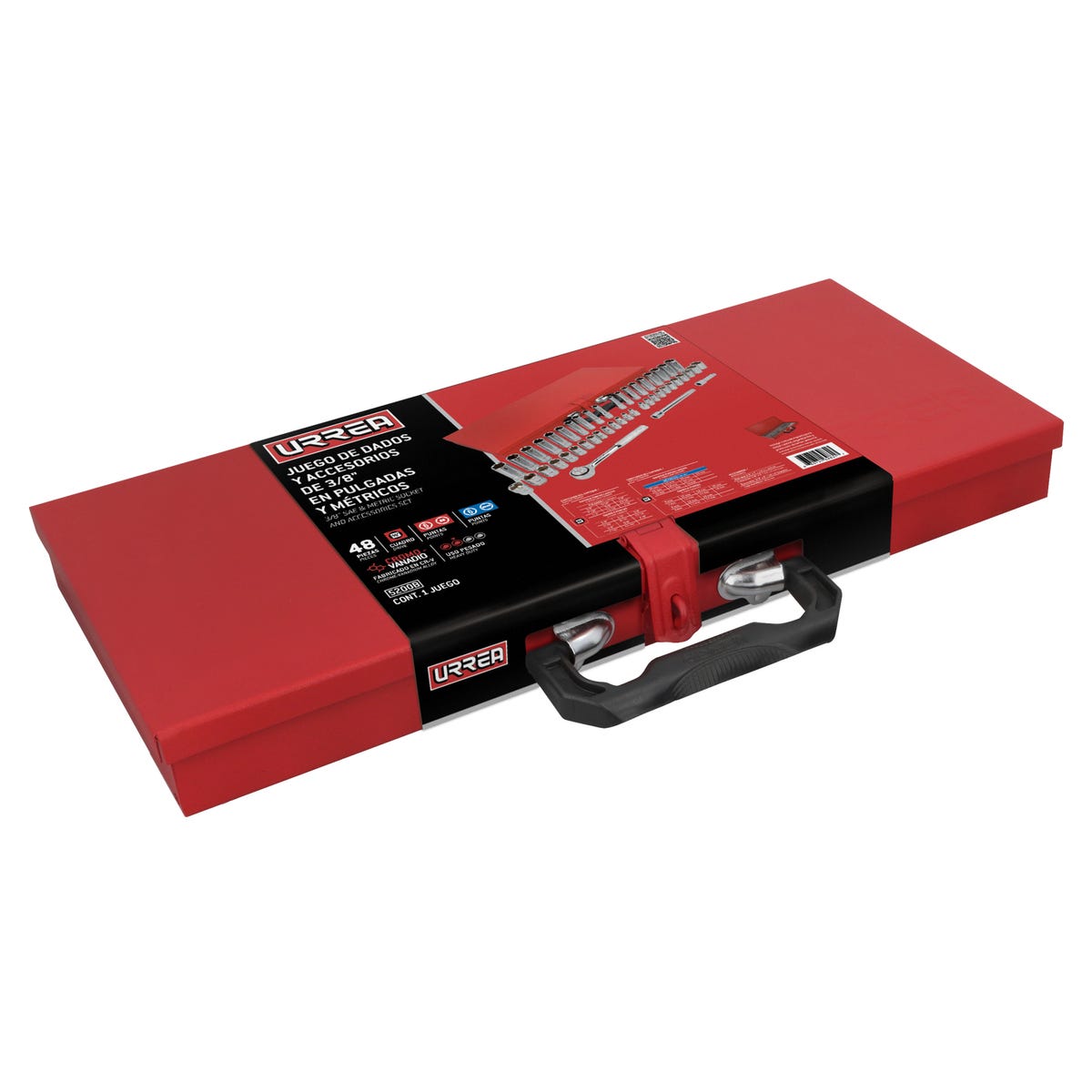 Juego De Dados Y Accesorios Cuadro De 3/8 Urrea 5200B