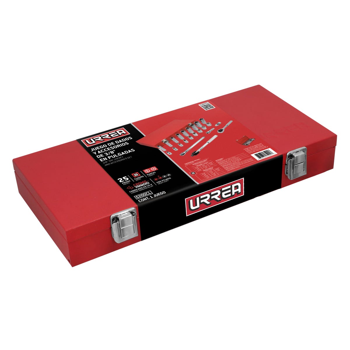 Juego De Dados Y Accesorios Cuadro De 3/8 En Urrea 5200CL