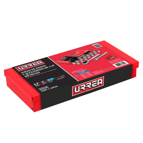 Juego De Dados Y Accesorios Cuadro De 3/8 Urrea 52218
