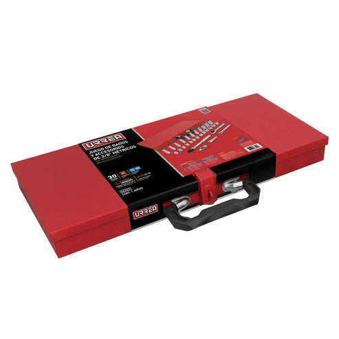 Juego De Dados Y Accesorios Cuadro De 3/8 Urrea 52222